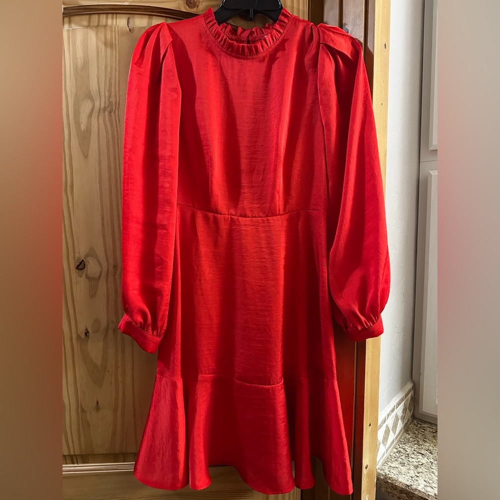 JODIFL Red Long Sleeve Dress - Picture 2 of 3